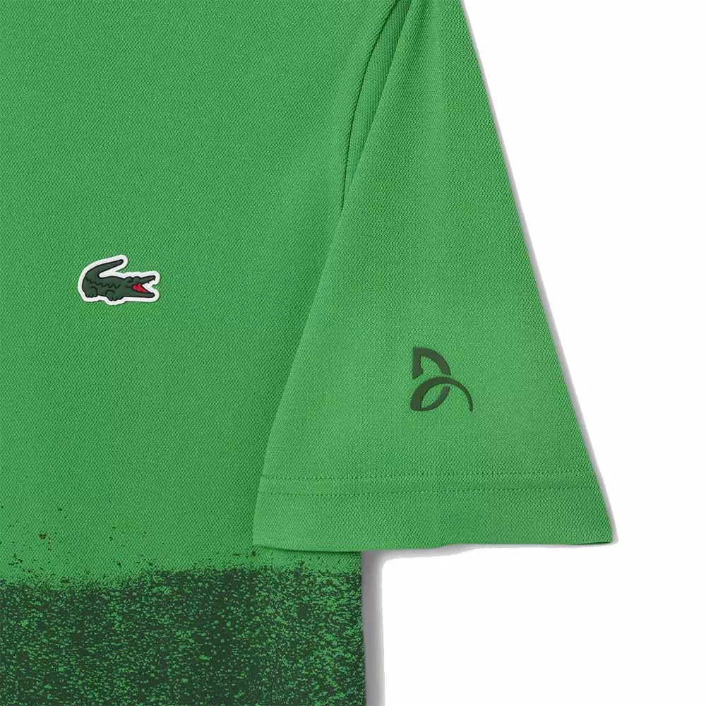 Lacoste Tennis Novak Djokovic Poloshirt Fan-Version Gr&uuml;n / Marineblau
