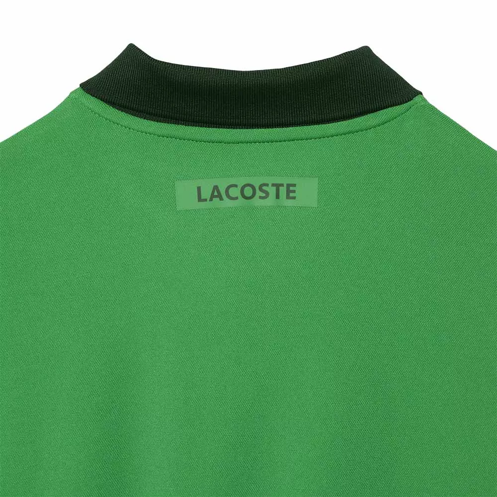 Lacoste Tennis Novak Djokovic Poloshirt Fan-Version Gr&uuml;n / Marineblau