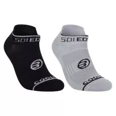Bullpadel Sneakersocken Grau / Schwarz 2er-Pack