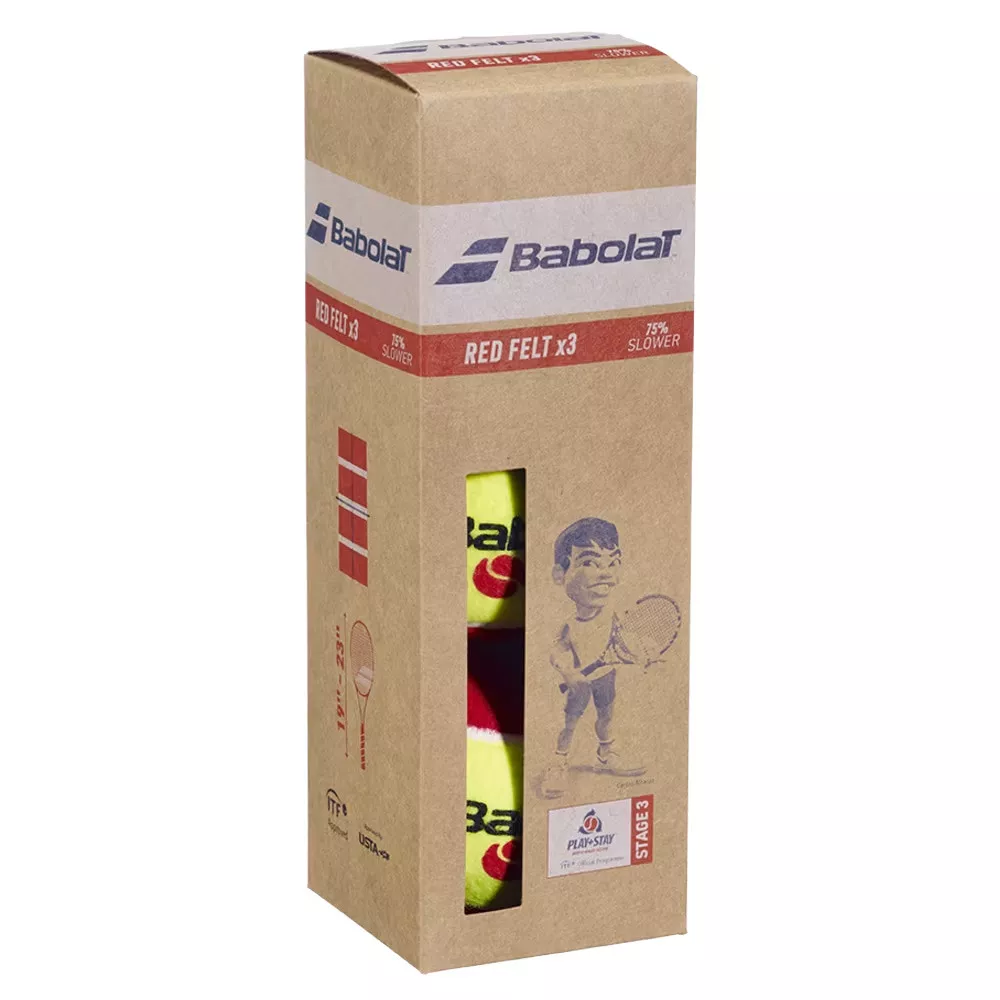 Babolat Red Felt Tennisb&auml;lle 3er-Box