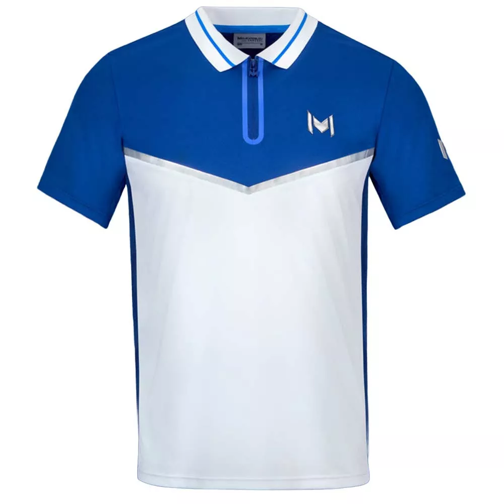 Mouratoglou Match Melbourne Poloshirt Wei&szlig; / Blau