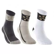Bullpadel Premier Padel Socken Schwarz / Beige / Wei&szlig; 3er-Pack