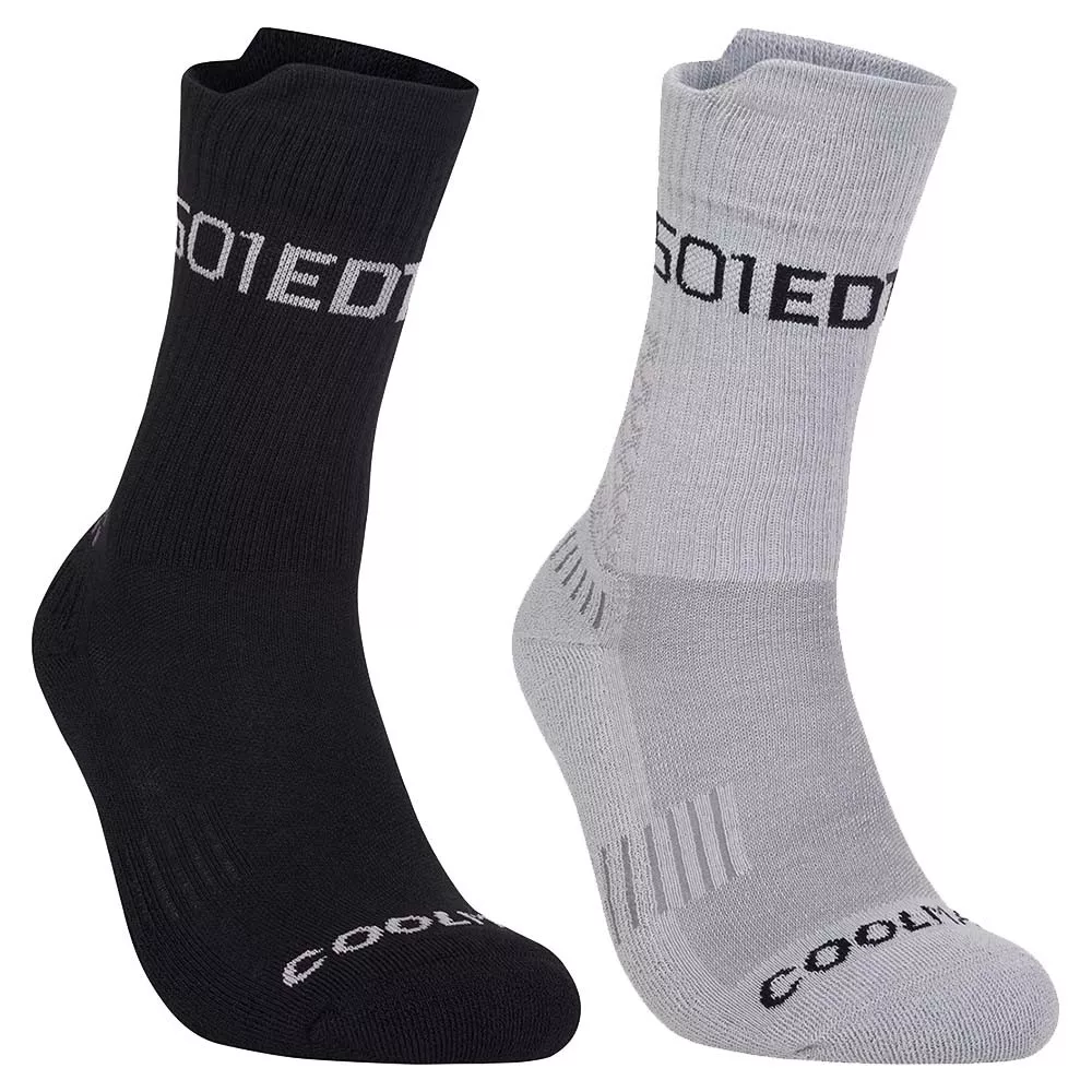 Bullpadel BP25PR Socken Schwarz / Grau 2er-Pack