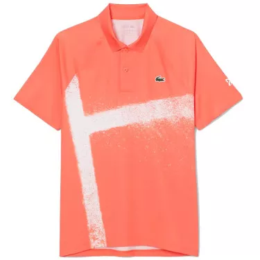 Lacoste Tennis Novak Djokovic Player Poloshirt Rot / Wei&szlig;