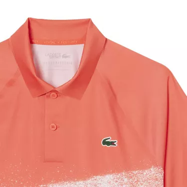 Lacoste Tennis Novak Djokovic Player Poloshirt Rot / Wei&szlig;
