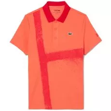 Lacoste Tennis Novak Djokovic Poloshirt Fan-Version Rot / Wei&szlig;