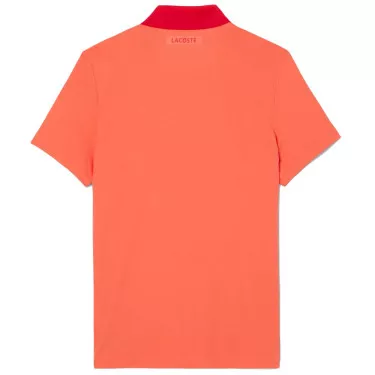 Lacoste Tennis Novak Djokovic Poloshirt Fan-Version Rot / Wei&szlig;