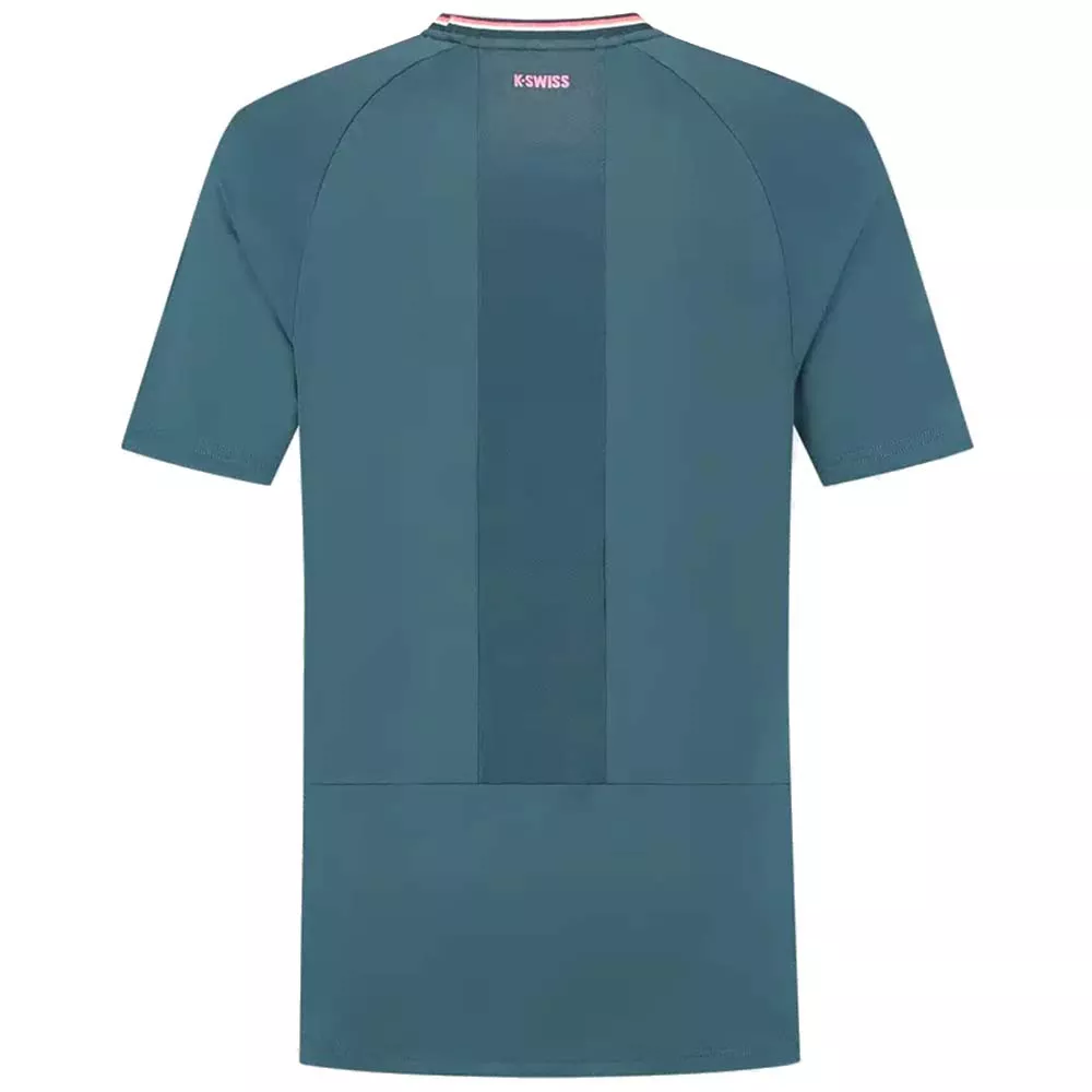 K-Swiss Hypercourt Mesh Crew T-Shirt Petrol
