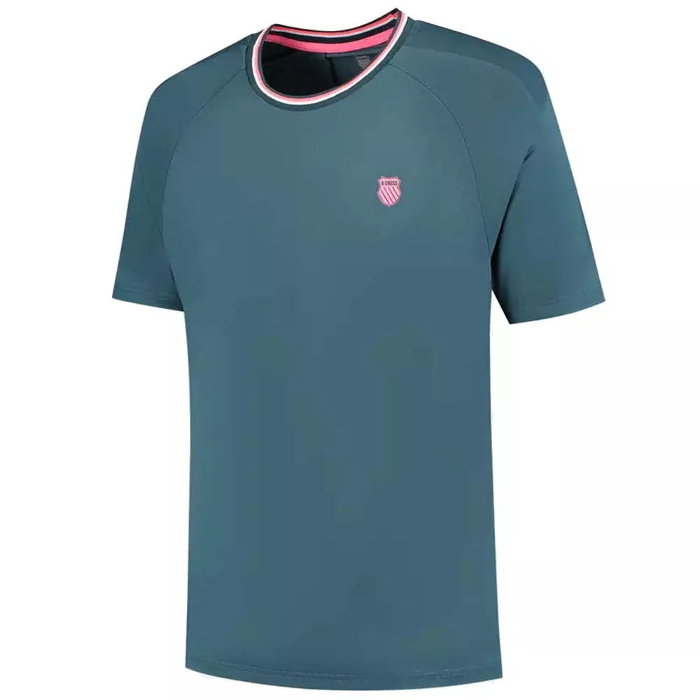 K-Swiss Hypercourt Mesh Crew T-Shirt Petrol