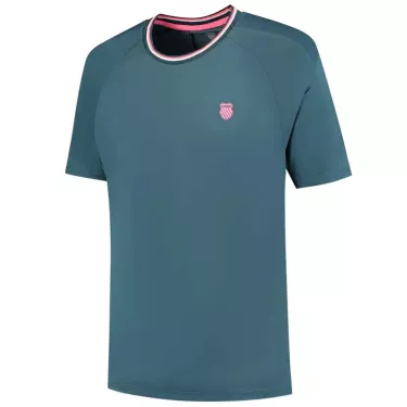 K-Swiss Hypercourt Mesh Crew T-Shirt Petrol