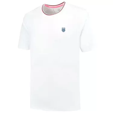 K-Swiss Hypercourt Mesh Crew T-Shirt Wei&szlig;