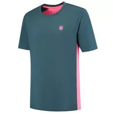 K-Swiss Hypercourt Mix Melange Crew T-Shirt Petrol / Rosa