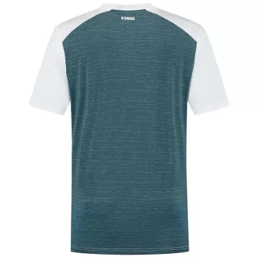 K-Swiss Hypercourt Mix Melange Crew T-Shirt Wei&szlig; / Petrol