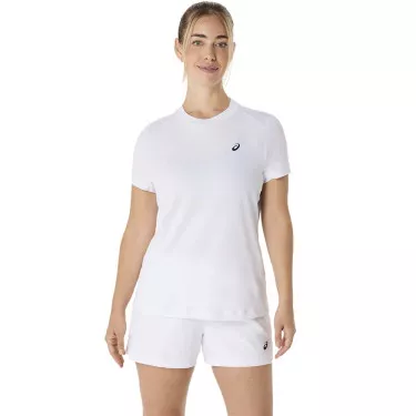 Asics Court SS T-Shirt Damen Wei&szlig;