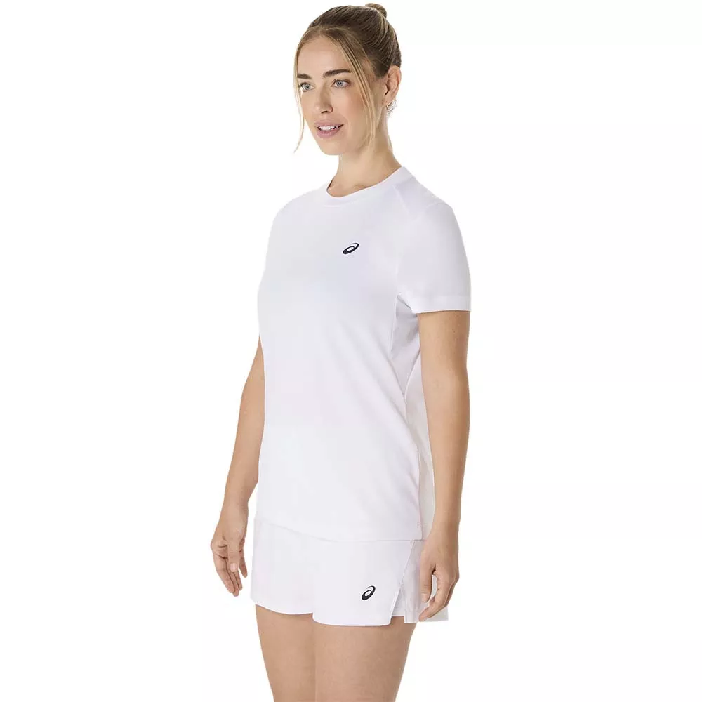 Asics Court SS T-Shirt Damen Wei&szlig;