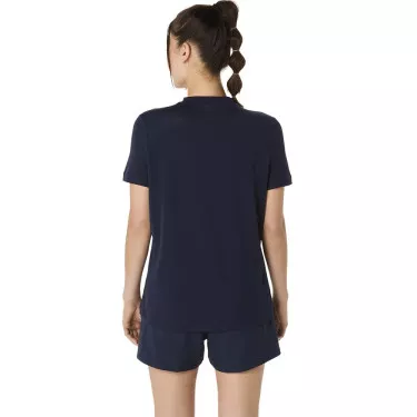 Asics Court SS T-Shirt Damen Marineblau