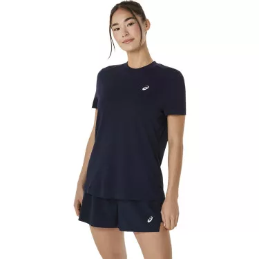 Asics Court SS T-Shirt Damen Marineblau