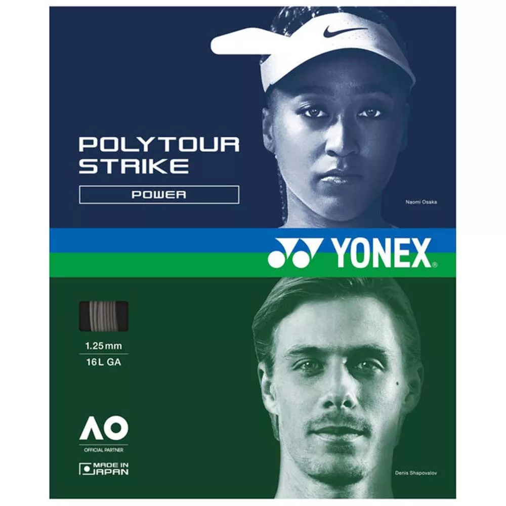Yonex Poly Tour Strike Tennissaite Grau 12 m