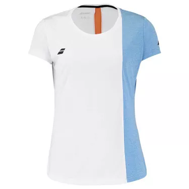 Babolat Play Cap T-Shirt Damen Wei&szlig; / Blau