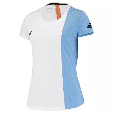 Babolat Play Cap T-Shirt Damen Wei&szlig; / Blau