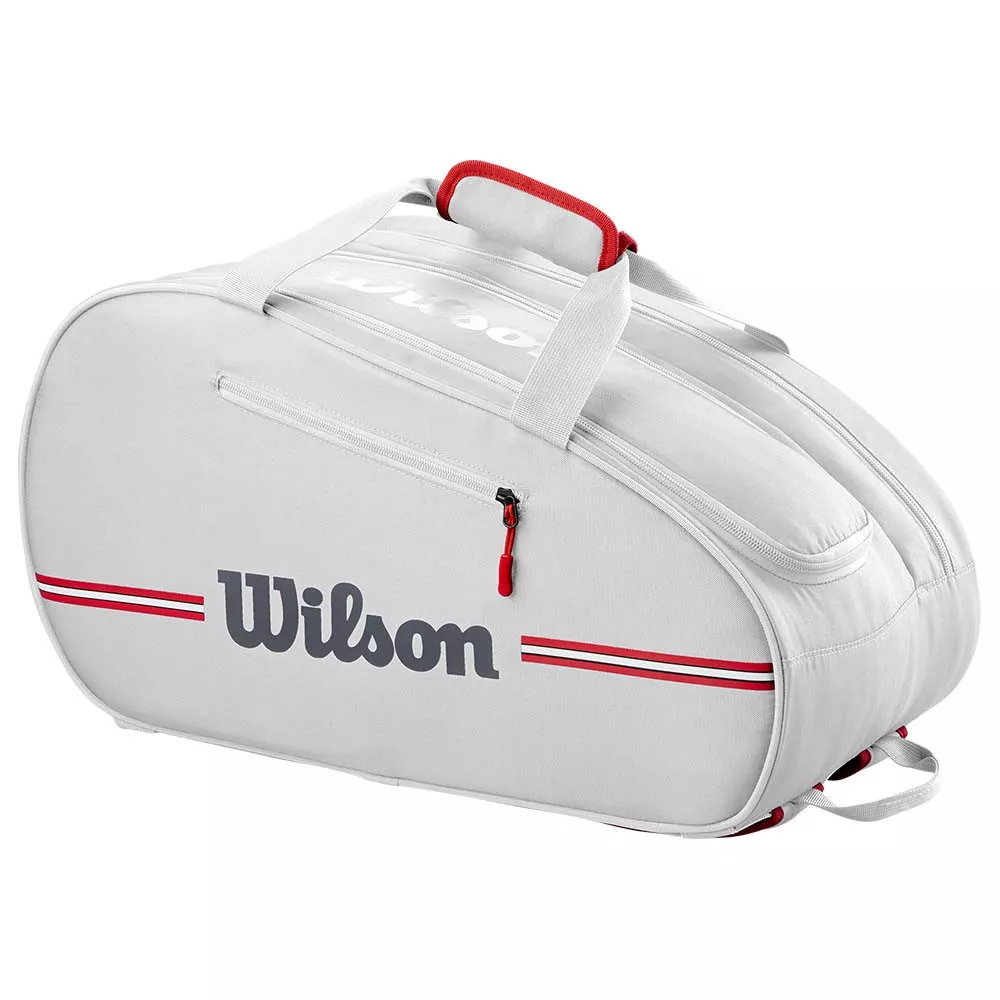Wilson Team Padel Padeltasche Wei&szlig; / Rot