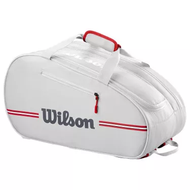 Wilson Team Padel Padeltasche Wei&szlig; / Rot
