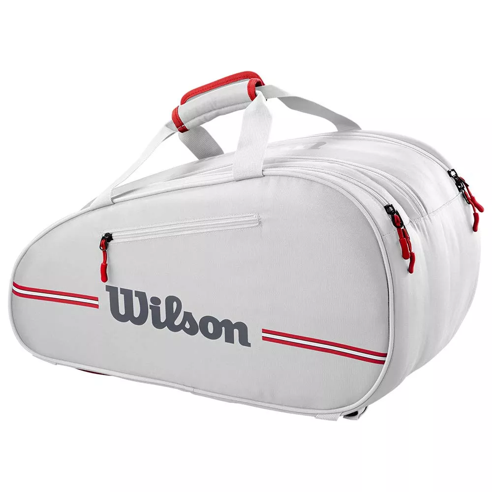 Wilson Team Padel Padeltasche Wei&szlig; / Rot