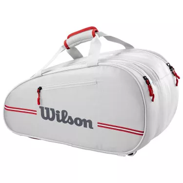 Wilson Team Padel Padeltasche Wei&szlig; / Rot