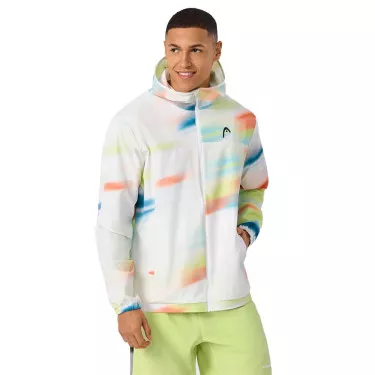 Head Blur Trainingsjacke Wei&szlig; / Mehrfarbig