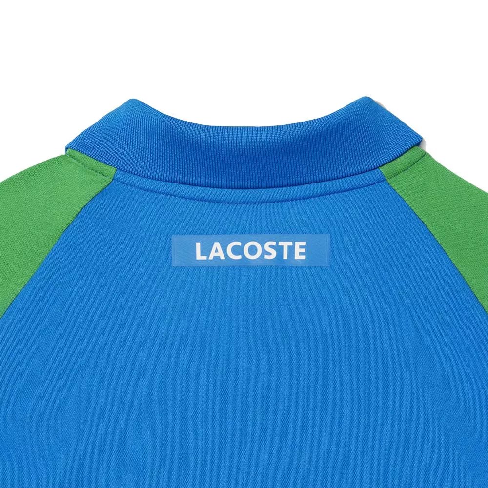Lacoste Tennis Color-Block Ultra Dry Poloshirt Azurblau / Gr&uuml;n