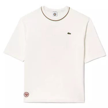 Lacoste Coton Roland Garros T-Shirt Wei&szlig;