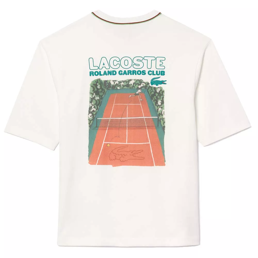 Lacoste Coton Roland Garros T-Shirt Wei&szlig;