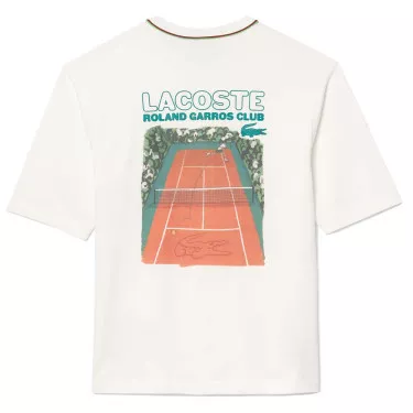 Lacoste Coton Roland Garros T-Shirt Wei&szlig;