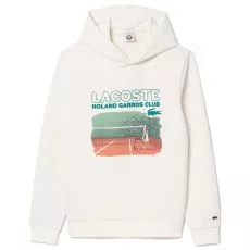 Lacoste Roland Garros Club Kapuzenpullover Wei&szlig;