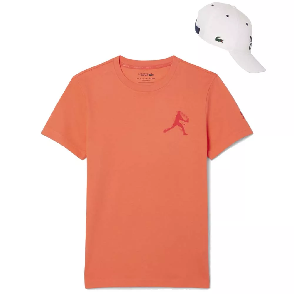 Lacoste Tennis x Novak Djokovic Set T-Shirt + Cap Rot