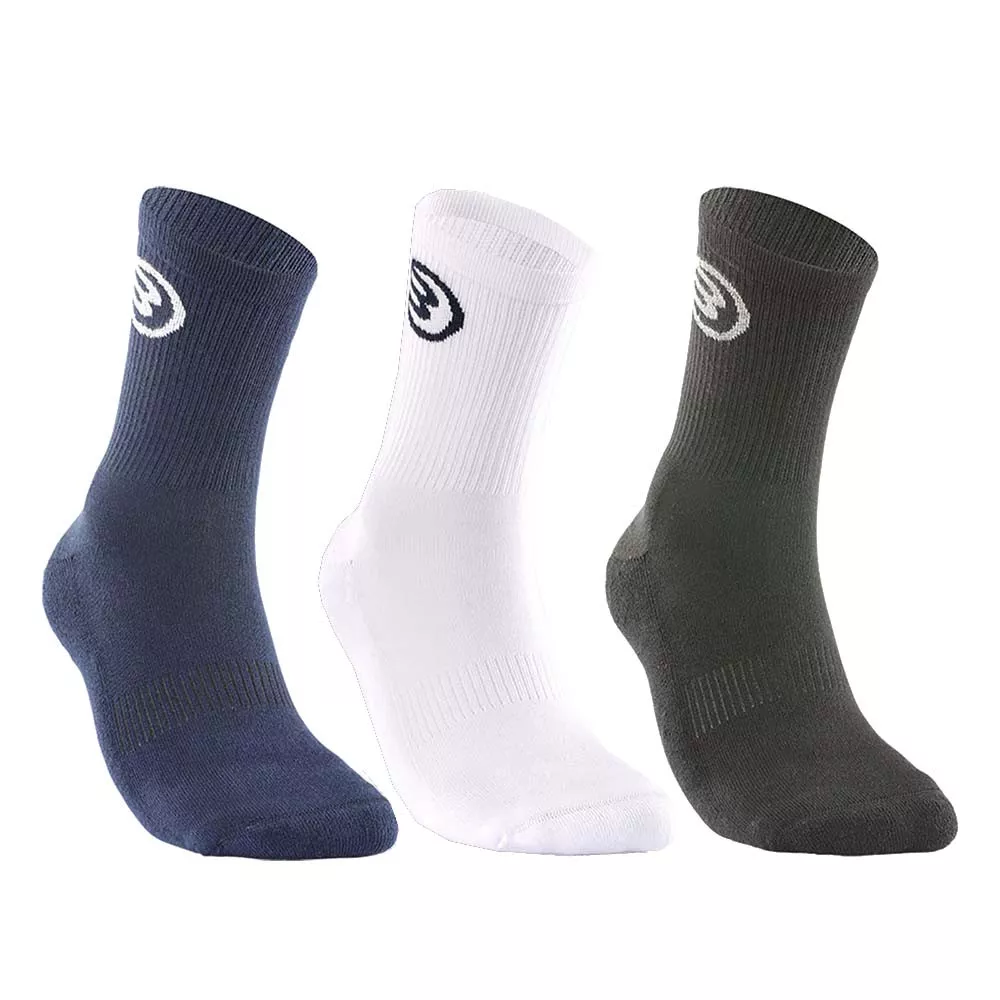 Bullpadel Socken Schwarz / Wei&szlig; / Marineblau 3er-Pack
