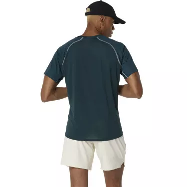 Asics Match T-Shirt Wei&szlig; / Gr&uuml;n