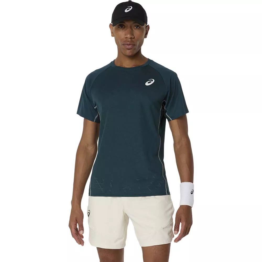 Asics Match T-Shirt Wei&szlig; / Gr&uuml;n