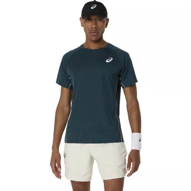Asics Match T-Shirt Wei&szlig; / Gr&uuml;n