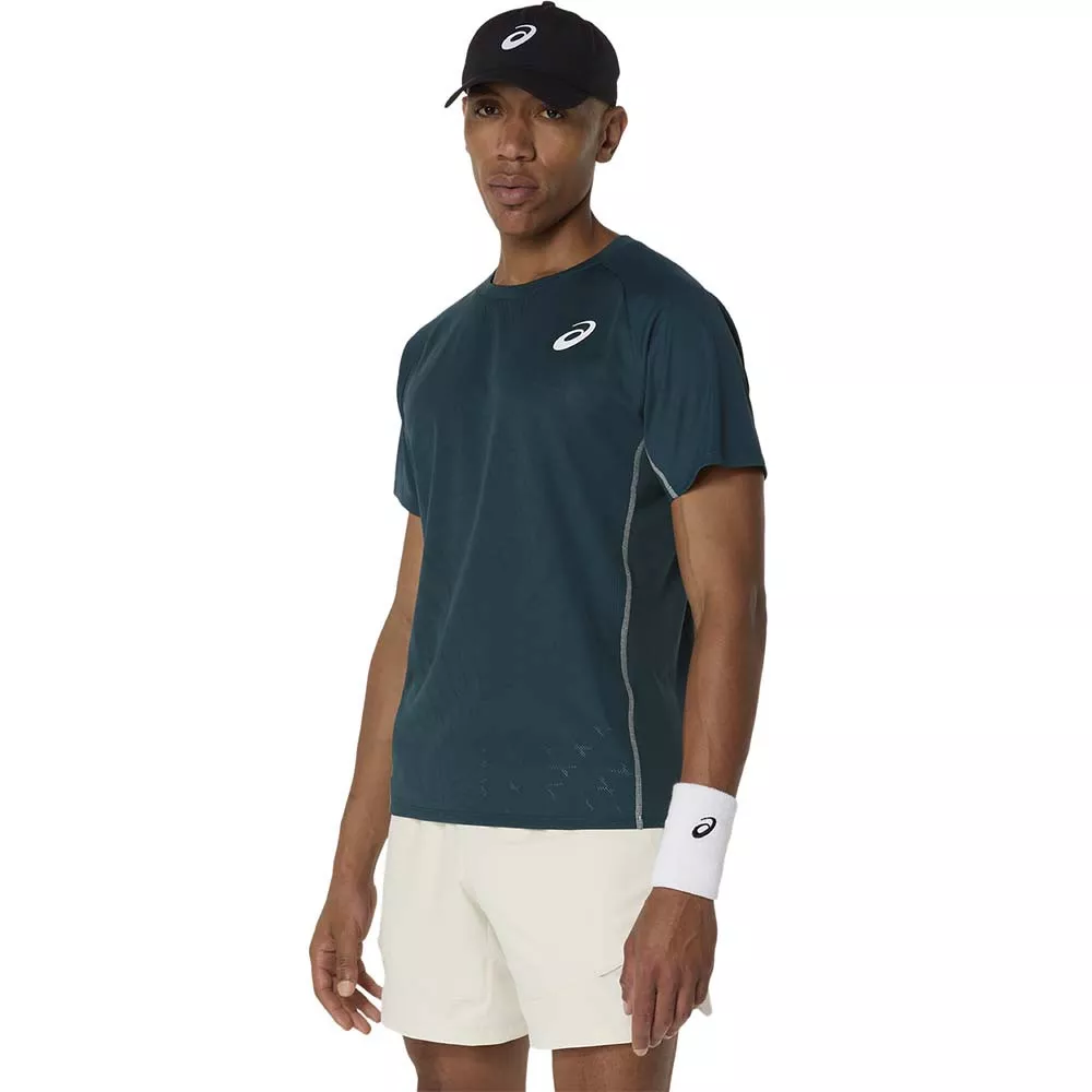 Asics Match T-Shirt Wei&szlig; / Gr&uuml;n