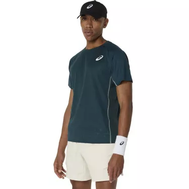 Asics Match T-Shirt Wei&szlig; / Gr&uuml;n