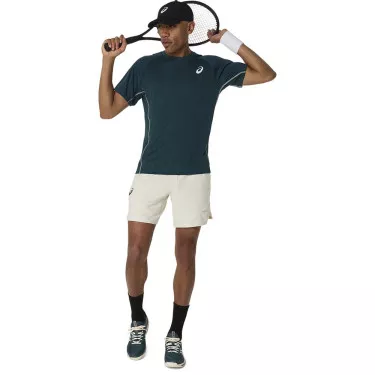 Asics Match T-Shirt Wei&szlig; / Gr&uuml;n