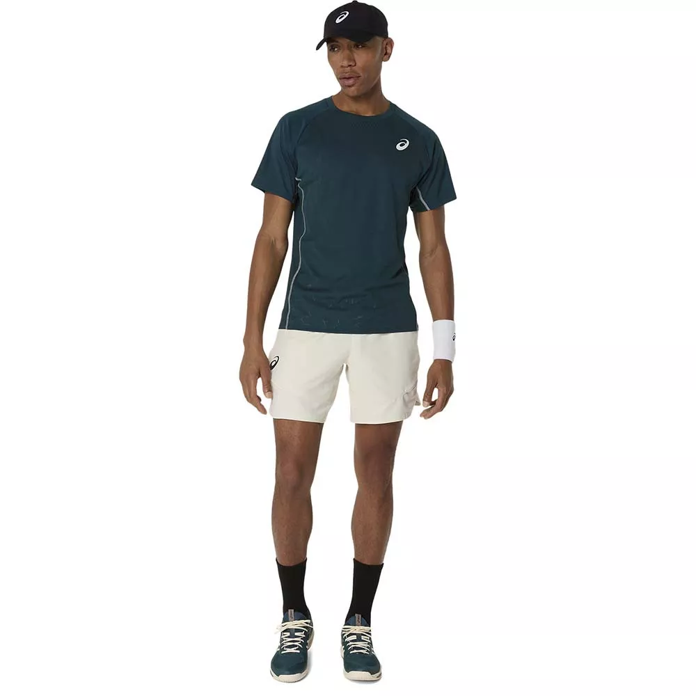 Asics Match T-Shirt Wei&szlig; / Gr&uuml;n