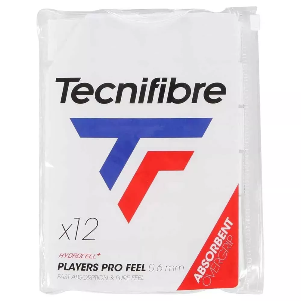 Tecnifibre Players Pro Feel Overgrip Wei&szlig; 12er-Pack
