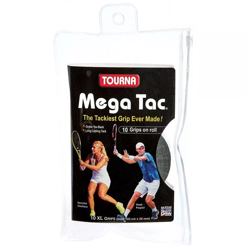 Tourna Mega Tac XL Overgrip Schwarz 10er-Pack