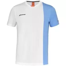 Babolat Play Crew Neck T-Shirt Wei&szlig; / Blau