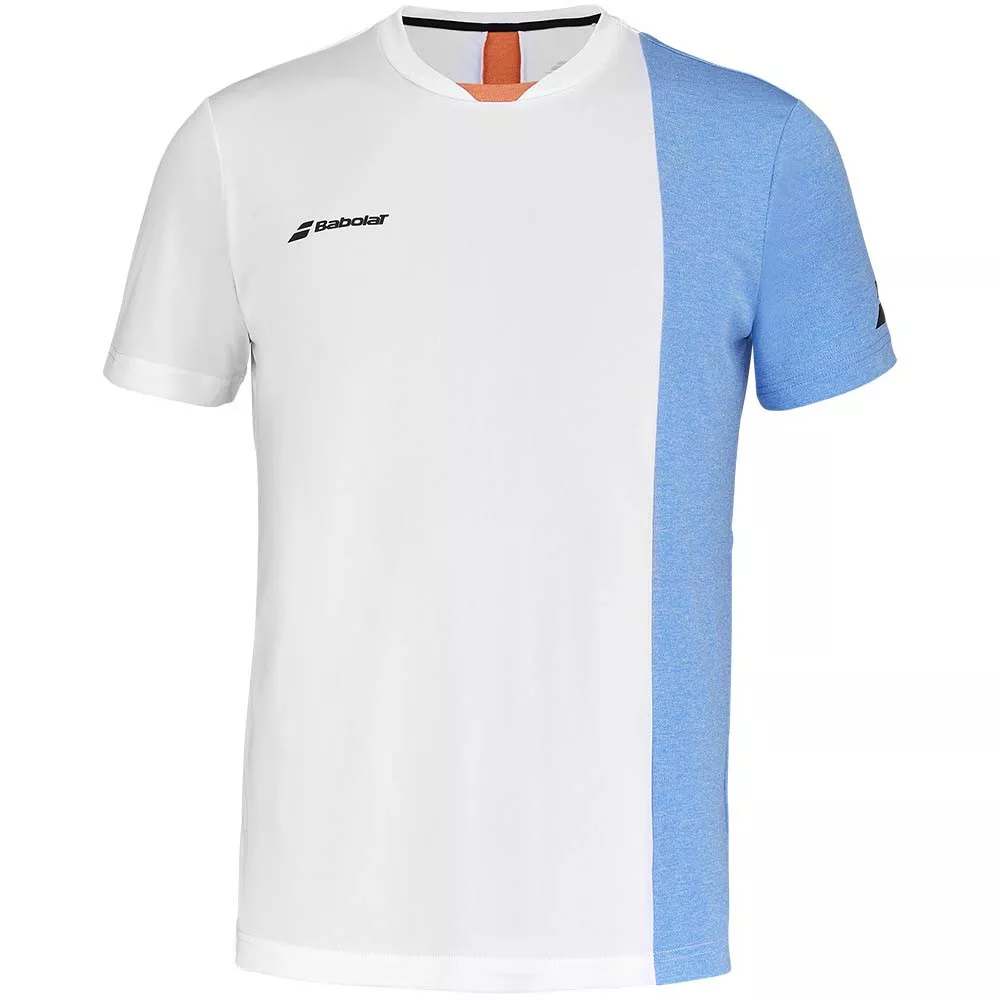 Babolat Play Crew Neck T-Shirt Wei&szlig; / Blau