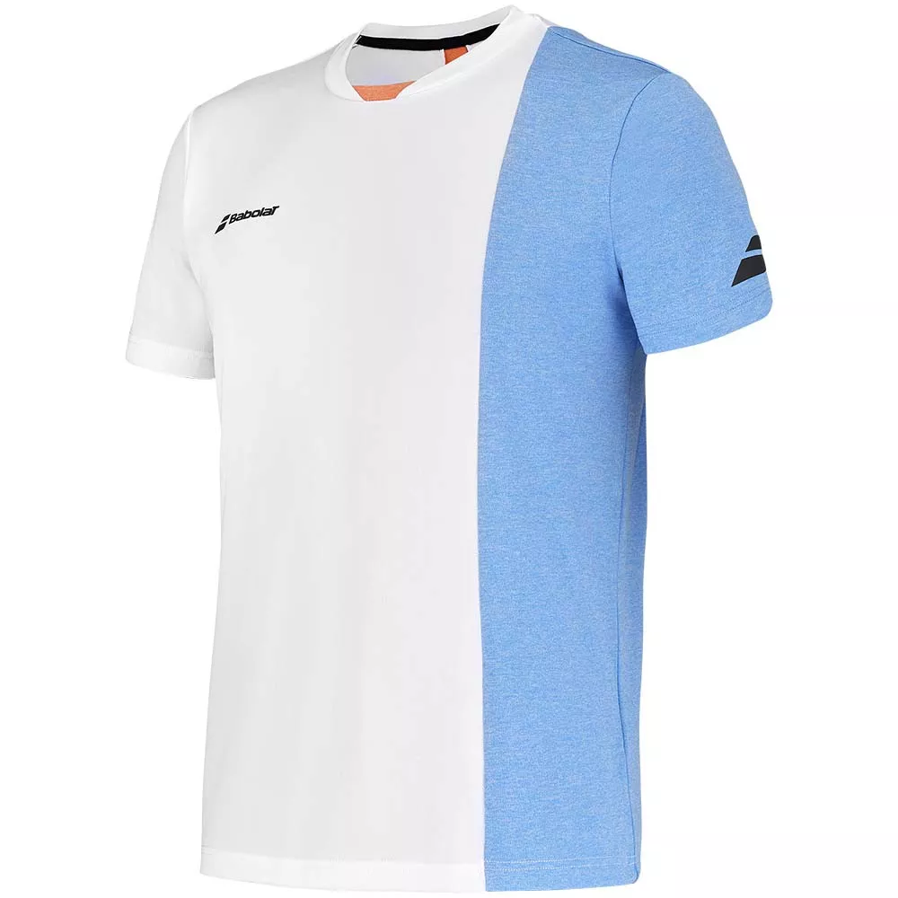 Babolat Play Crew Neck T-Shirt Wei&szlig; / Blau