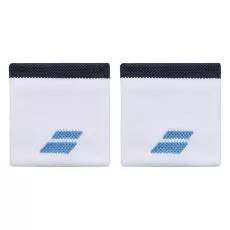Babolat Logo Schwei&szlig;band Wei&szlig; / Blau 2er-Pack