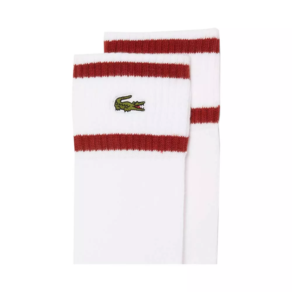 Lacoste Roland Garros Socken Wei&szlig; / Braun